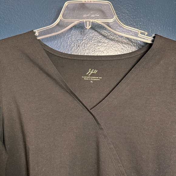 J. Jill black Long Sleeve V-Neck Top - Picture 3 of 3